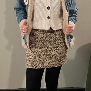 Gap Animal Print Mini Skirt